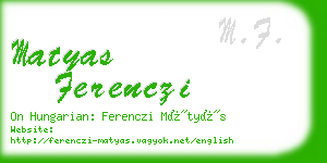 matyas ferenczi business card